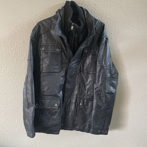 Vintage Danier Leather Jacket Mens XL Black Wool Liner Cargo Pockets  Canada